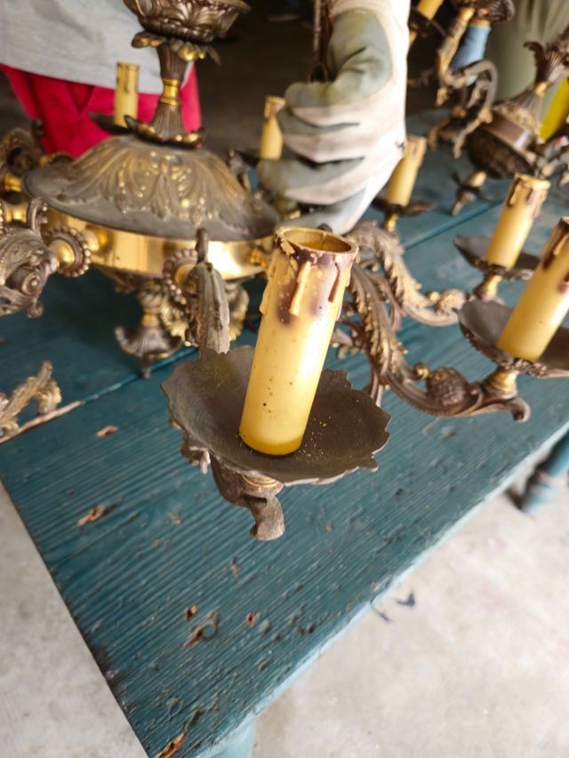 Lampadario in ottone