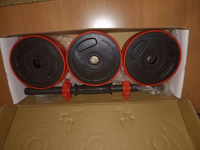 Juego pesas y mancuerna