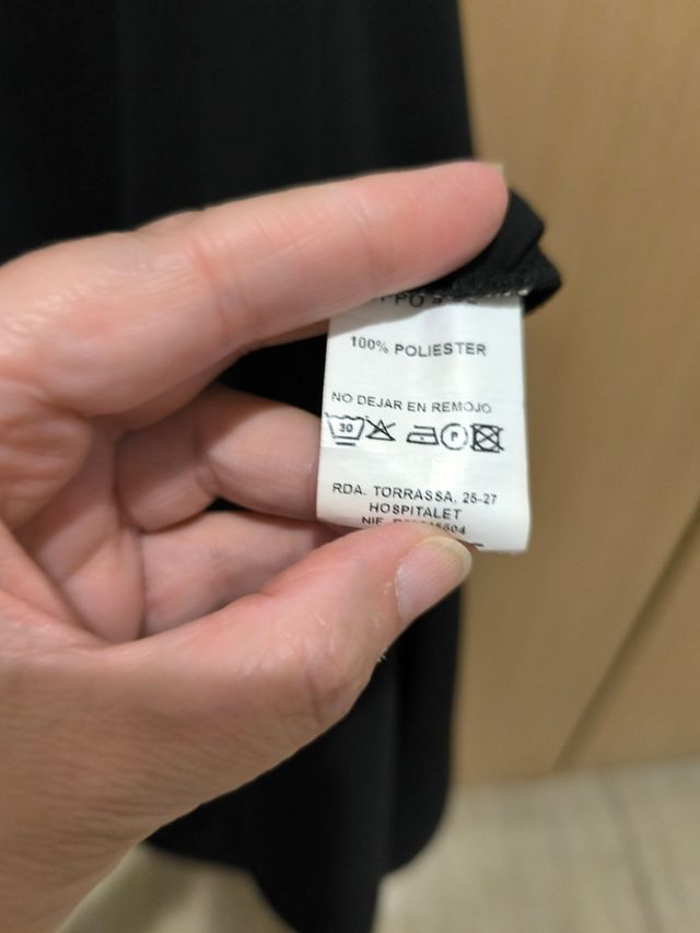 Blusón negro no transparenta