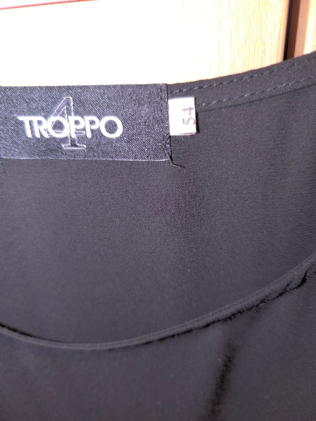 Blusón negro no transparenta