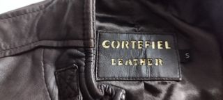 Chaqueta de piel Cortefiel marrón