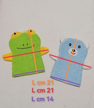 Set n° 2 lavette bagno bimbo.
