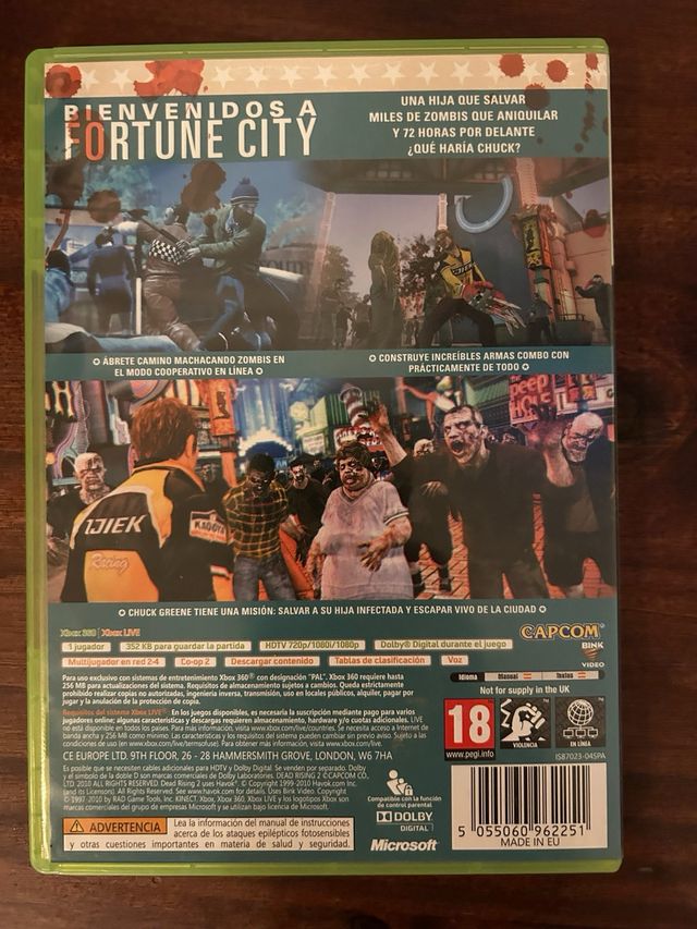 Juego xbox360 -Dead Rising 2