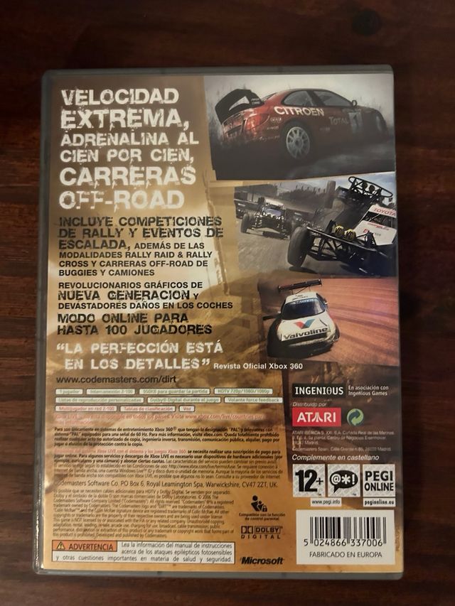 Juego Xbox 360- colin mcrae Dirt