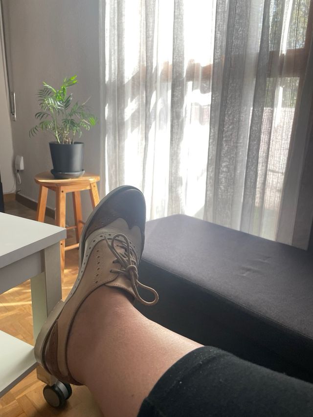 Zapatos bajos de piel