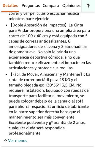 Cinta de correr plegable 