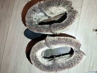 Botines de piel-ante, negros