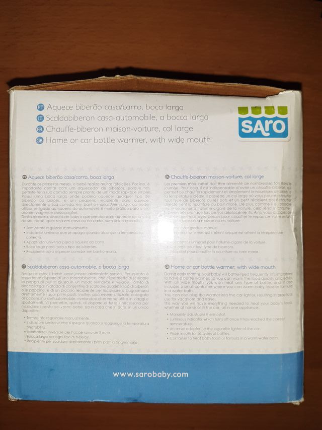 Calienta biberón para casa y coche con boca ancha.