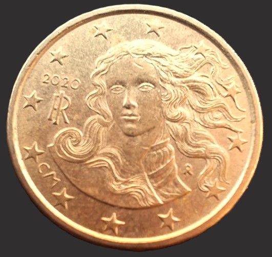 Moneta da 10 centesimi euro dell'Italia del 2020
