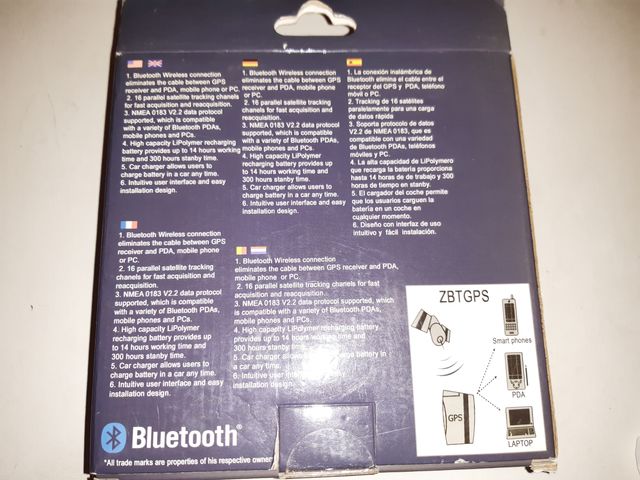 GPS para móviles, ordenadores portátiles o PDA.