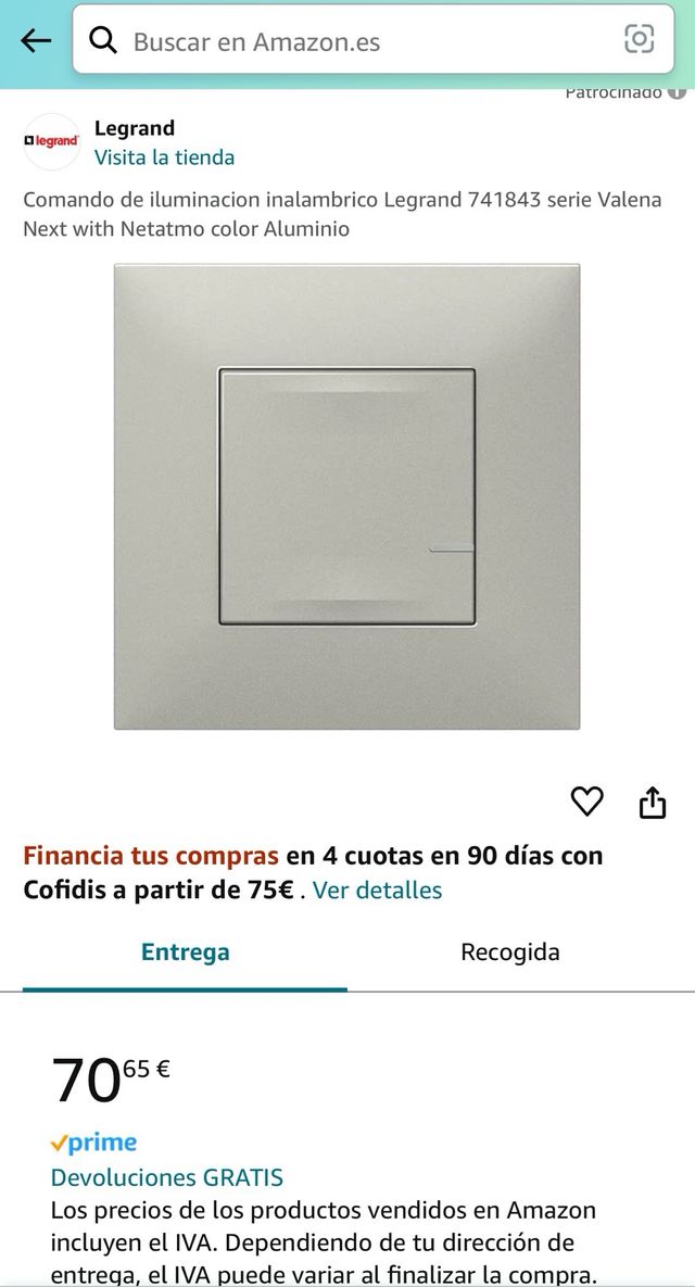 Interruptor inalambrico