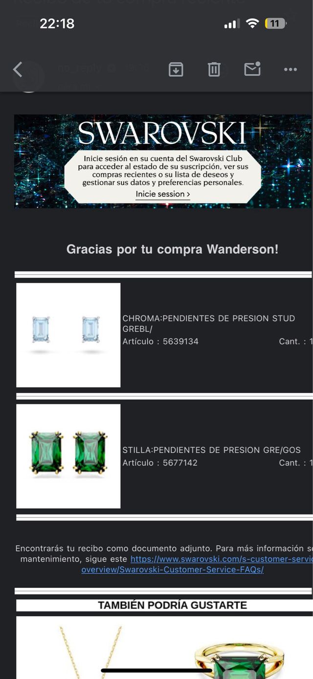 Pendientes Swarovski