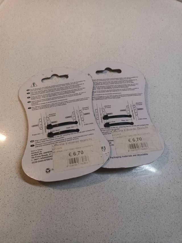 2 coppie ricambio pattini freno corsa