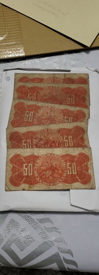 5x 50 cvos. Cuba 1896 PLATA   T