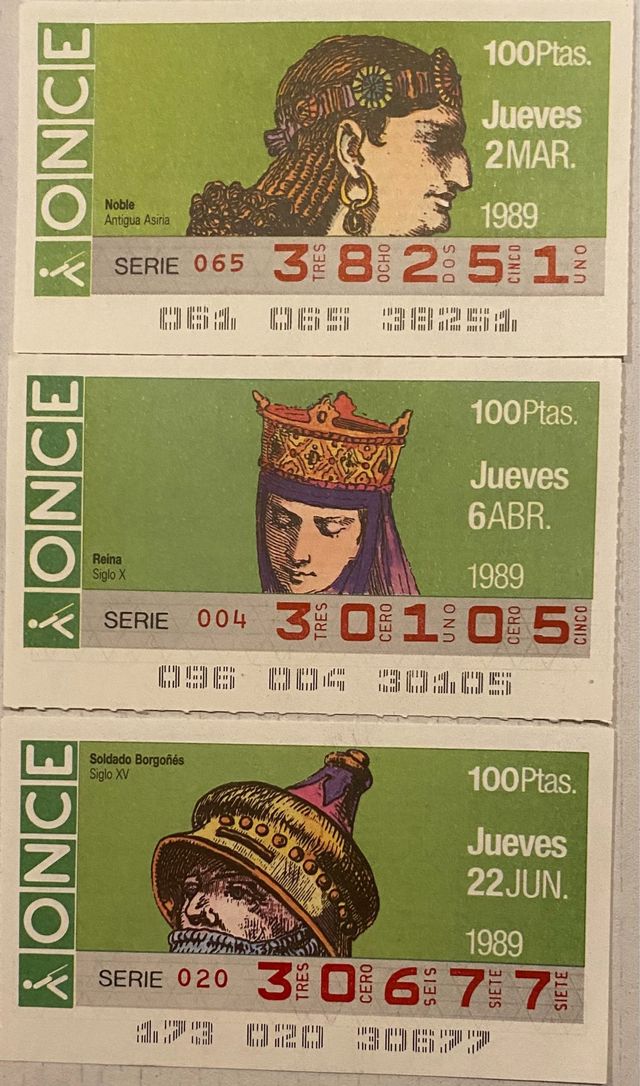 Cupones de la ONCE de HISTORIA DEL VESTUARIO