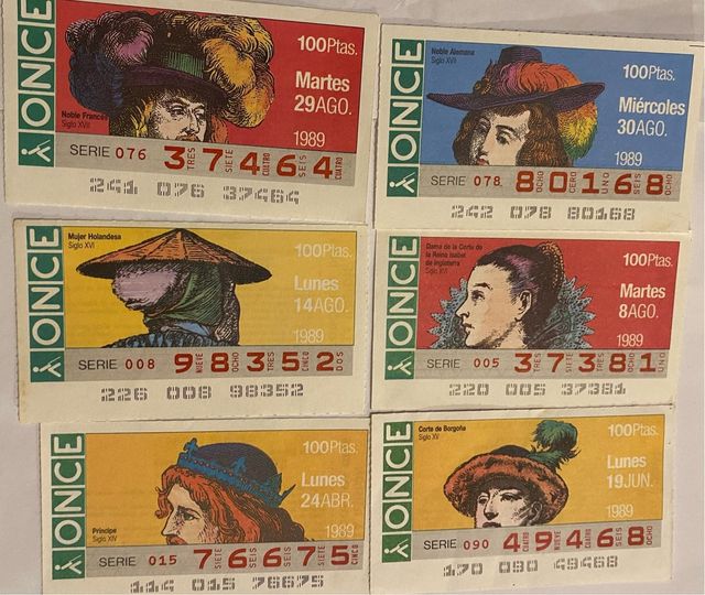 Cupones de la ONCE de HISTORIA DEL VESTUARIO