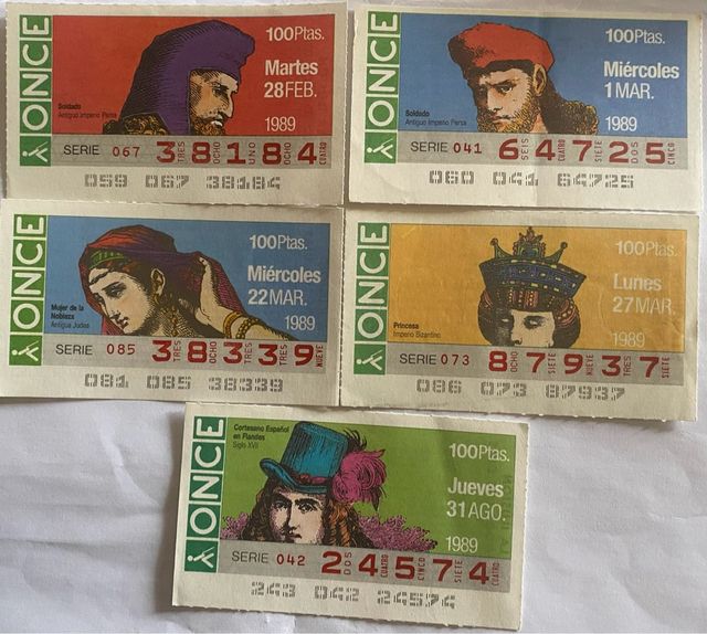 Cupones de la ONCE de HISTORIA DEL VESTUARIO