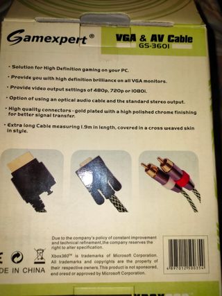 Cavo video xbox 360 a vga
