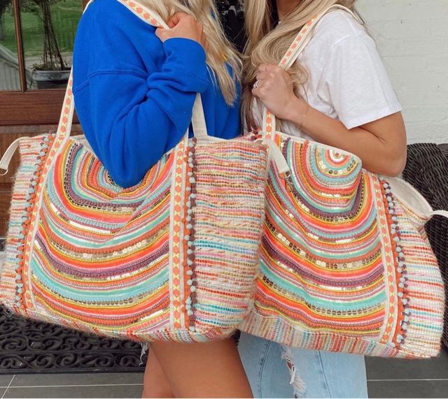 Bolso Boho de Tela Jacquard con Bordado