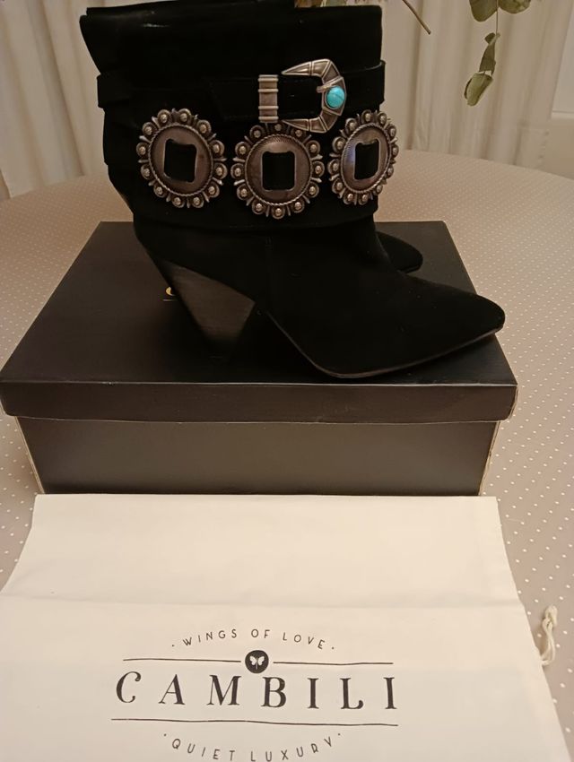 Botines de Ante negro Cambili