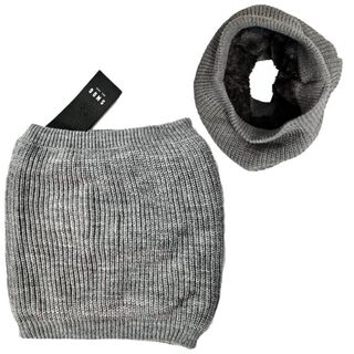 Bufanda Polar de Cuello Mujer Hombre Invierno Gris