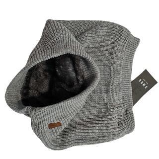 Bufanda Polar de Cuello Mujer Hombre Invierno Gris