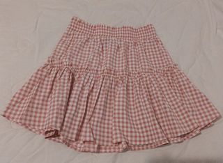 Falda de cuadros / tartán rosa bebé
