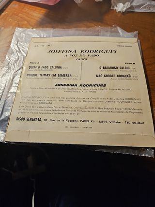 Disco vinil Josefina Rodrigues