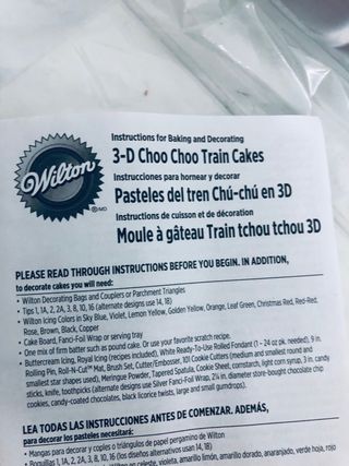 Molde pastel o chocolate tren wilton 