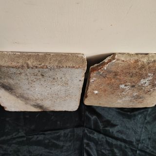 Mattonelle antiche affresco dipinte 1900