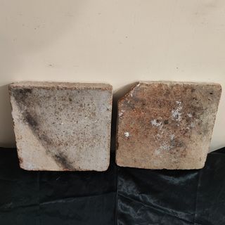 Mattonelle antiche affresco dipinte 1900