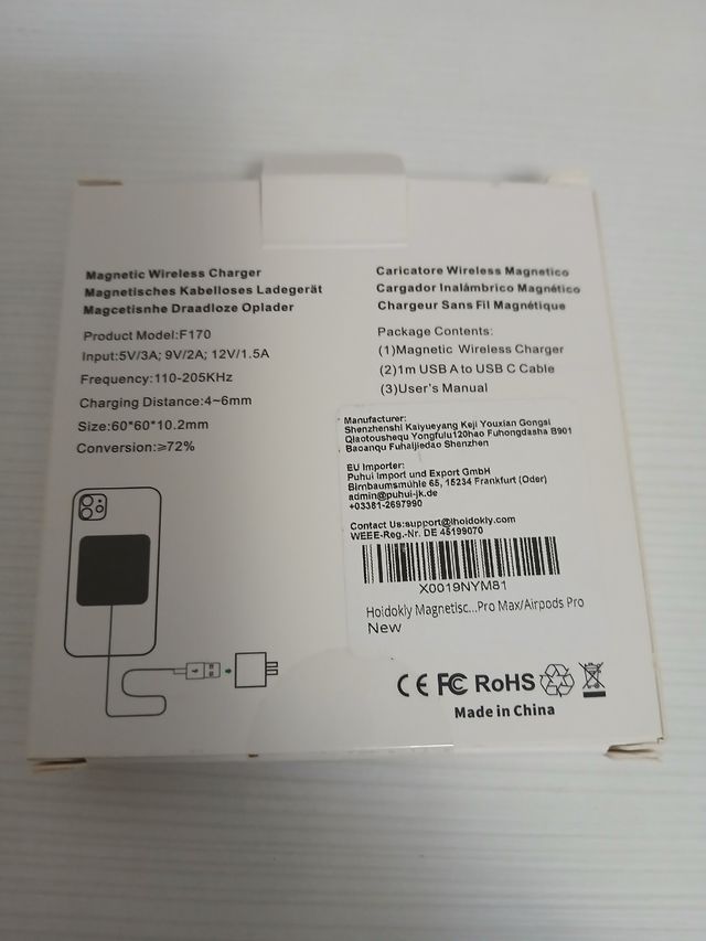 Cargador inhalambrico