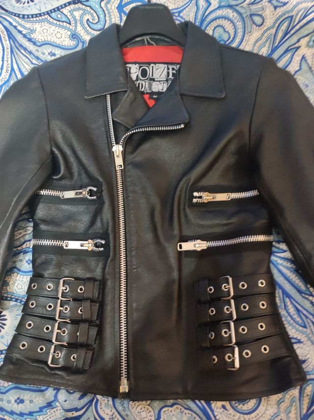 Cazadora cuero, poizen industries. M