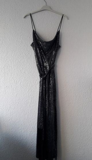 Vestido midi lentejuelas Zara Talla S 