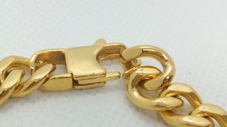 ESCLAVA HOMBRE ACERO CHAPADO ORO 21CM X 9MM