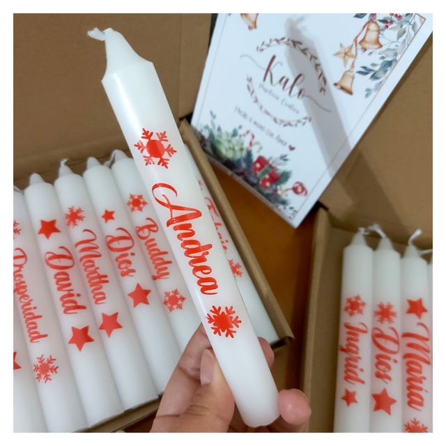 Velas Navideñas Personalizadas 