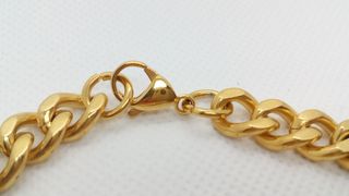 ESCLAVA REDONDA HOMBRE CHAPADO ORO 21CM X 9MM