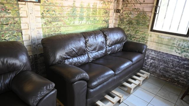Divano 3 posti vera pelle 
