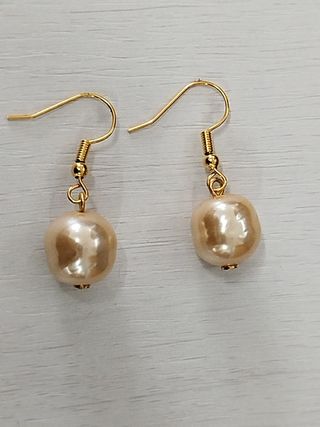 Pendientes vintage perla barroca