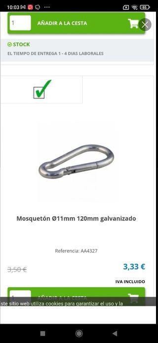 Mosquetón Mosquetones seguridad