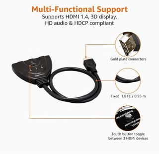 Switch 3 puertos HDMI, Negro (SIN ABRIR)
