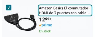 Switch 3 puertos HDMI, Negro (SIN ABRIR)