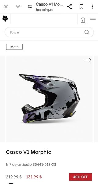 Casco Fox Morphi V1 + gafas Fox