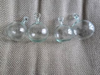 Lotto 4 Palle Natale In Vetro Vintage