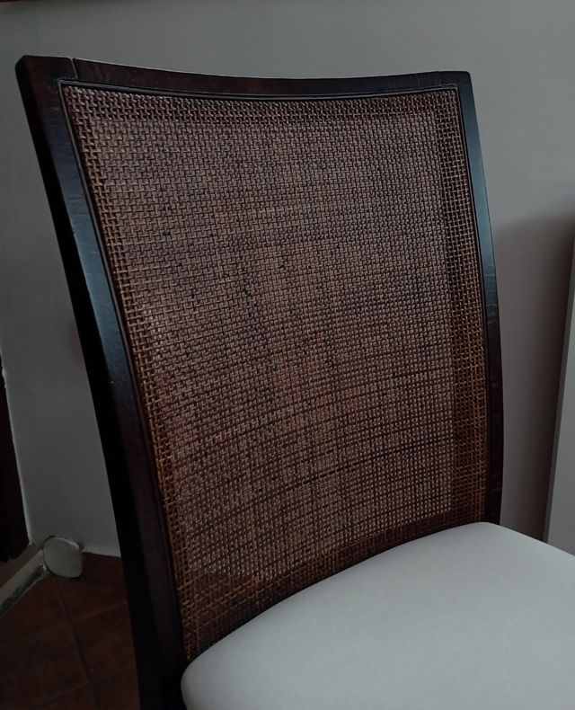 6 Sedie legno c/struttura rovere moro