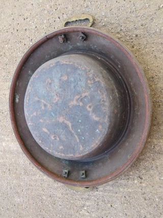 Braciere antico in rame ottone conca vintage