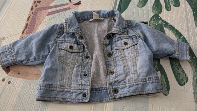 Chaqueta bebé tejana 2-4 meses