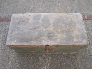 Baule antico in legno cassa vintage cassapanca