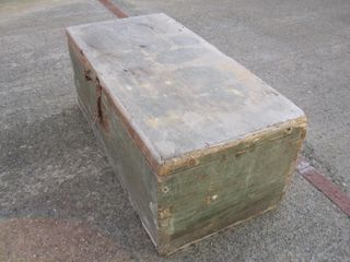 Baule antico in legno cassa vintage cassapanca
