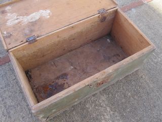 Baule antico in legno cassa vintage cassapanca